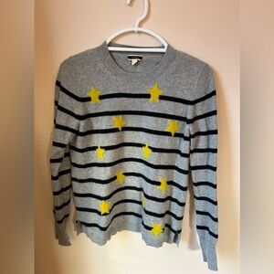 J. Crew Crewneck Cashmere Sweater in Stars and Stripes